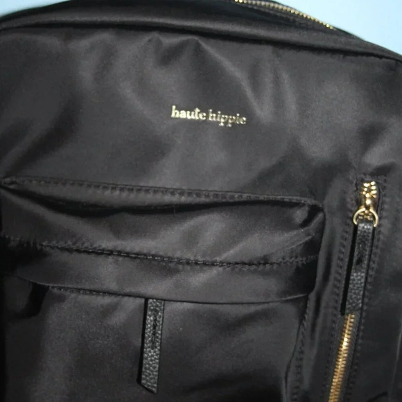 HAUTE HIPPIE Black On the Go Backpack Viral Decorative Beige Strap NWT main image 10